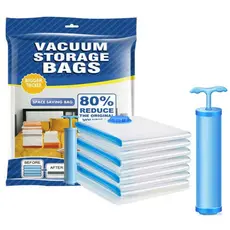 Kit 3 Pçs Saco a Vacuo Com Bomba Guarda Roupa Edredom Cobertor Malas Viagem Organizador Reforçado