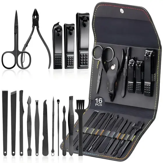 Kit 16 Pçs/Set Profissional Aço inoxidável Para Manicure Pedicure boa qualidade