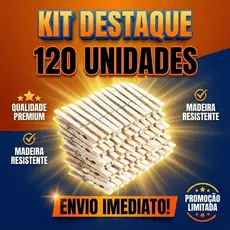 120 Prendedores de Roupa Grampos De Madeira Pregador de Roupa Resistente Para Varal