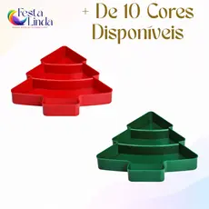 Kit 2 Unidades Bandeja Petisqueira Natal - Árvore de Natal Diversas Cores