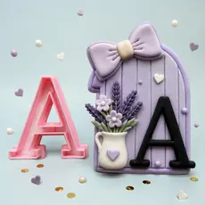 Cortador Plástico Letras Grandes de A a Z Alfabeto Festa Confeitaria
