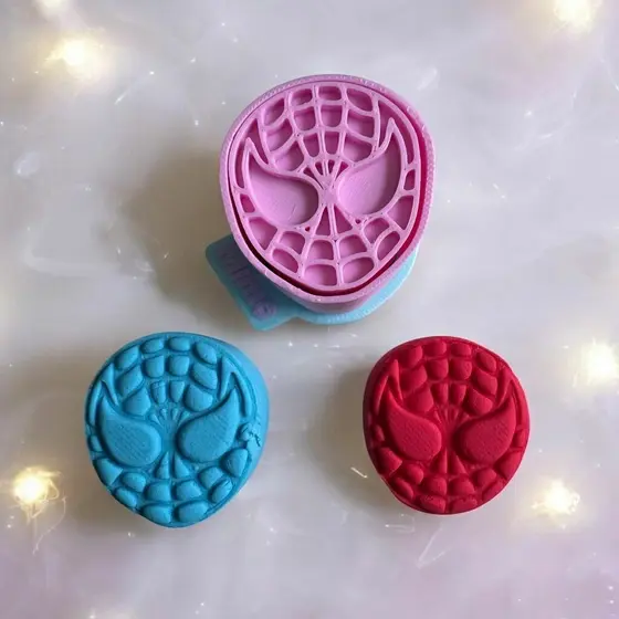 Modelador Ejetor Rosto Aranha Heróis para Brigadeiro, Doce, Massa e Biscoito