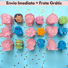 Modelador Ejetor Mundo Stitch para Brigadeiro, Doces, Massa, Biscoitos e Docinhos