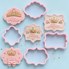 Kit Cortador 4 Molduras para Doces Personalizados Massas Festa Confeitaria