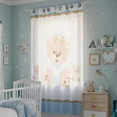 Cortina Infantil Baby 2,00x1,50 - Ideal para Decoração Quarto de Bebê, Menino, Menina, Criança