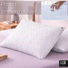 Fronha Impermeável Capa para Travesseiro com Zíper Matelada 70x50