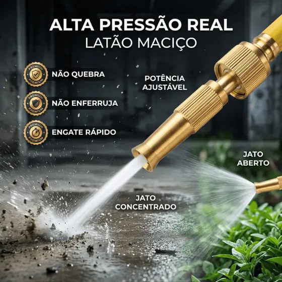 Bico Multifuncional Acoplador Rápido Mangueira De Jardim Ferramenta De Lavagem De Carros Com Pressão