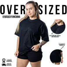 Camiseta T-shirt Algodão Larga Oversized Feminina 100% Algodão Academia Treino Maromba
