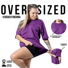 Camiseta Algodão Oversized Basica Streetwear Feminina Lisa Estilo Boyfriend Casual Fashion
