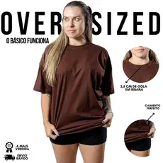 Camiseta Oversized 100% Algodão Para Mulher Lisa Mais Barata com Qualidade