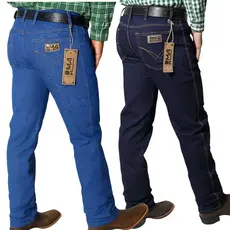 Kit 2 Calças Jeans Country Masculinas Premium com Elastano Conforto e Estilo Rodeio e Uso com Bota