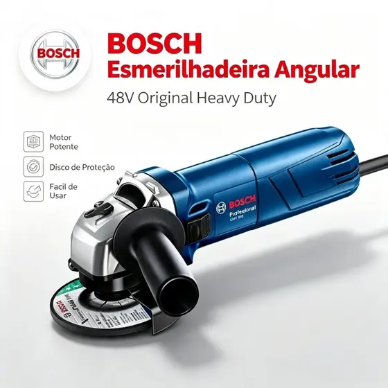 Esmerilhadeira Angular Bosch GWS6-100 Profissional 1000W Bivolt 127V/220V Lixadeira Cortadora Desbastadora