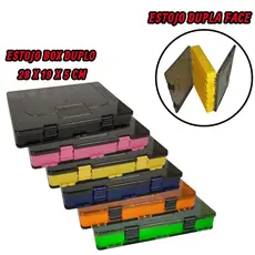 Estojo Coloridos Duplo De Pesca Rochel Pesca Para Iscas Artificiais 16 Divisões