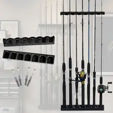 Suporte Para 7 Varas Top Rack Organizador Suporte Parede Pesca Incluso Parafusos e Buchas Para Fixação