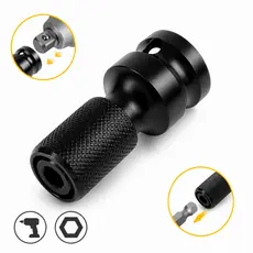 Adaptador Converter Chave Impacto Em Parafusadeira/Furadeira 1/2 Para Bit Hex 1/4 Troca Rápida Broca