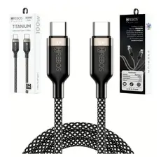 Cabo 100w Dados e Carregamento Titanium Usb-c / 100w Metal Waves 1 Metro Hrebos