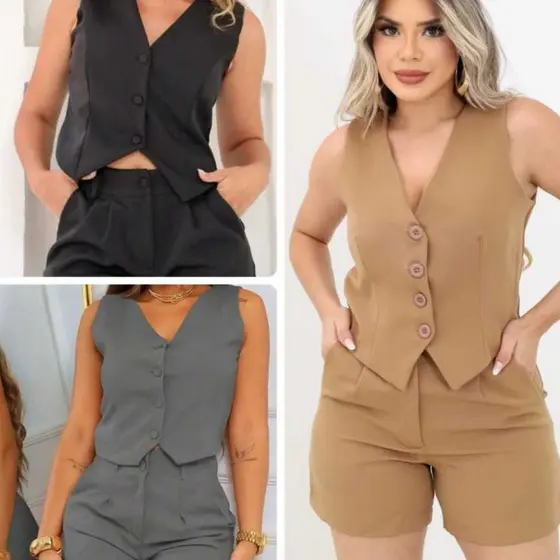 conjunto feminino social alfaiataria