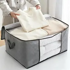 Caixa Saco Organizador Cobertor Casaco Guarda Roupa Ecológico Anti-Poeira Umidade Insetos Multiuso