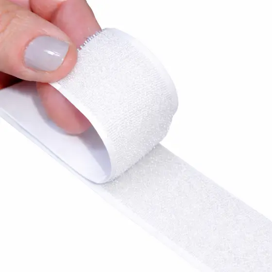 Velcro Adesivo Extra Forte 1-5 m x 16mm Branco Fecho Contato Dupla Face Auto Colante Macho Fêmea