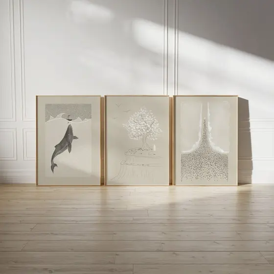 Kit 3 Quadros Decorativos Cristão Moderno Minimalistas Para Sala, Escritório e Quarto - Vida Cristã