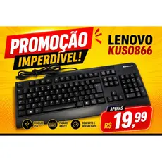 Teclado USB  LENOVO   KUS0866 semi-novo  ÓTIMO PARA DIGITAÇÃO