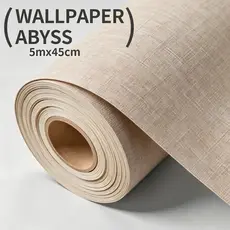 Papel de Parede Textura Linho Bege 5m - Resistente, Decoração Moderna para Ambientes Internos