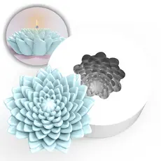 Forma de Silicone Flor de Lótus para Artesanato Vela Sabonete Lembrancinha Resina Gesso Argamassa