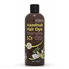 Shampoo Tonalizante Castanho Escuro 3 em 1 Kaissara 500ml Cobre Cabelo Branco Hidrata E Dá Brilho