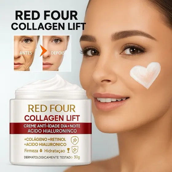 RED FOUR Collagen Lift  30g – Anti Rugas - Rejuvenesça sua pele todos os dias!