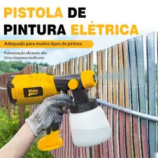 Pistola Pintura Elétrica 1000ml Pulverizador 750w C/4 Bicos Grande Capacidade Pulverizador de Tinta
