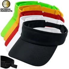 Kit 2 Viseiras Lisa Dry Fit Corrida Praia Caminhada Proteção UV Ajustável Boné Esporte Masculina e Feminino...