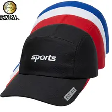 Kit 2 Bonés Sport Dry Fit Masculino Feminino Respirável Academia Corrida Caminhada Leve Ajustável