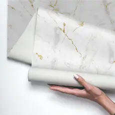 Papel de Parede Marmorizado 3m Autocolante Lavável Decorativo Para Sala Moderna