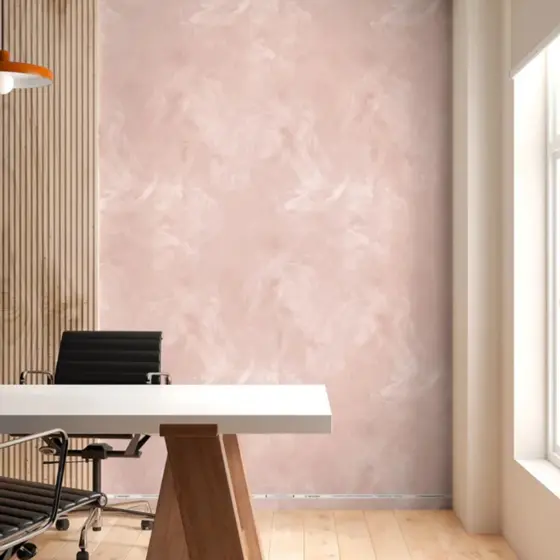 Papel de Parede Adesivo Cimento Queimado Rosa Claro Lavável 3m x 0,50m