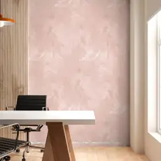 Papel de Parede Adesivo Cimento Queimado Rosa Claro Lavável 3m x 0,50m
