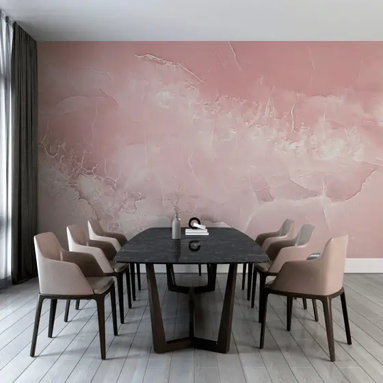 Papel de Parede Mármore Linha Studio Decor Rosa Elegante Autocolante Decorativo Quarto Sala