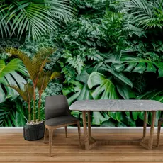 Papel de Parede Linha Studio Decor Folhagens Tropicais Variedades Folhas Largas