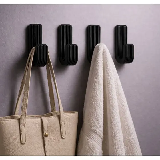 kit Ganchos Adesivos Parede Sem Furo - Suporte Toalha Bolsa Roupa Banheiro Cozinha Quarto