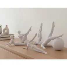 Kit Estátua pilates estúdio ioga decorativo Decoração Minimalista Consultório