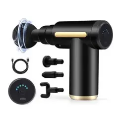 Massageador Elétrico Profissional 6 Velocidades + 4 Cabeças - Corpo Inteiro - Pistola de Massagem