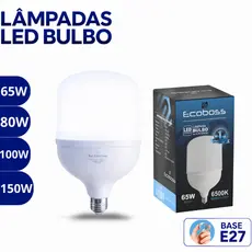 Lâmpada Super Bulbo Led 65W/80W/100W/150w Alta Potência 6500k E27
