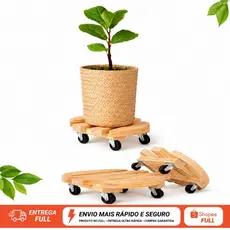 Carrinho Para Vasos De Plantas Com Rodinha Redondo Botijão