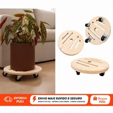 Suporte redondo vasos com rodas cachepot com rodinhas  jardim cachepo natal cozinha