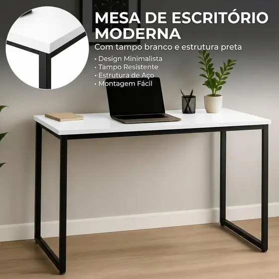 Mesa Industrial 90x40 cm — Moderna, Versátil e Funcional