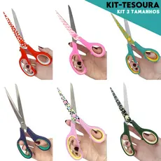 Kit C/ 03  Tesoura Para Costura Decorada - AV