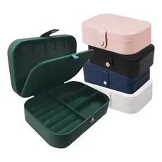 Porta Joias Organizador Portátil 💎 Estojo de Viagem para Anéis, Brincos e Colares – Várias Cores
