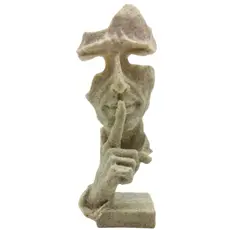 Enfeite Resina Silêncio Não Falo Estátua 12cm Decoração menor preço