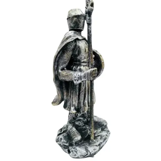 Enfeite Resina Cavaleiro Templário Lança Cruzadas Ws1922 menor preço