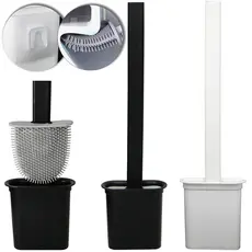 Escova De Silicone Para Limpeza De Vaso Sanitário Privada Banheiro Com Suporte De Parede