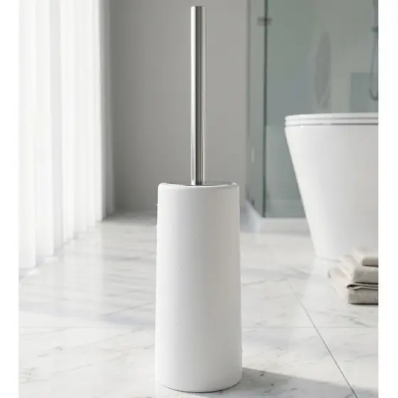 Escova Sanitária Premium Escova Inox – Design Moderno Anti Odor Branco E Preto